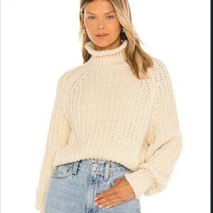 LBLC THE LABEL REVOLVE JULES SWEATER ROLL NECK TURTLENECK CREAM XS NEW WITH TAGS